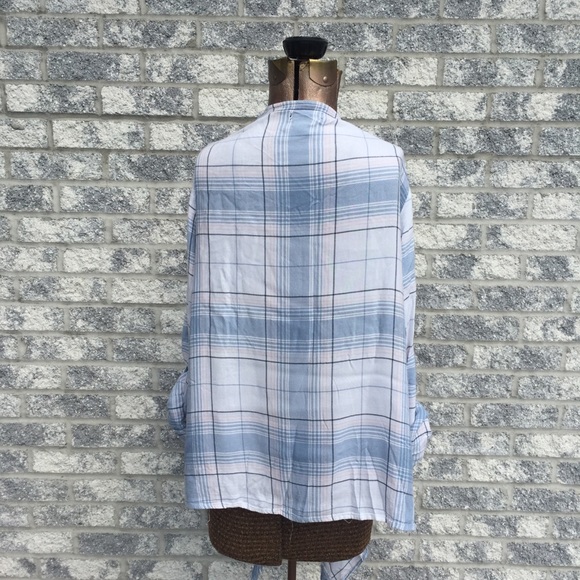 Torrid Open Front Fringed Flannel Draped Cardigan - Picture 3 of 8